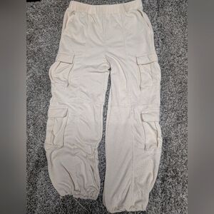 Beige Cargo Sweatpants